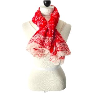 Red White Bandana Pattern Infinity Scarf